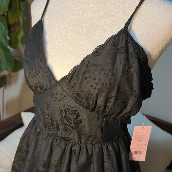 NWT- Wild Fable Black Tiered Ruffle Dress, size Medium. - Picture 2 of 5